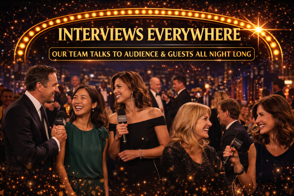 Interviews with audience & guests all night!