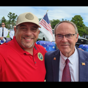 David Vargas with Commissioner David Eggers